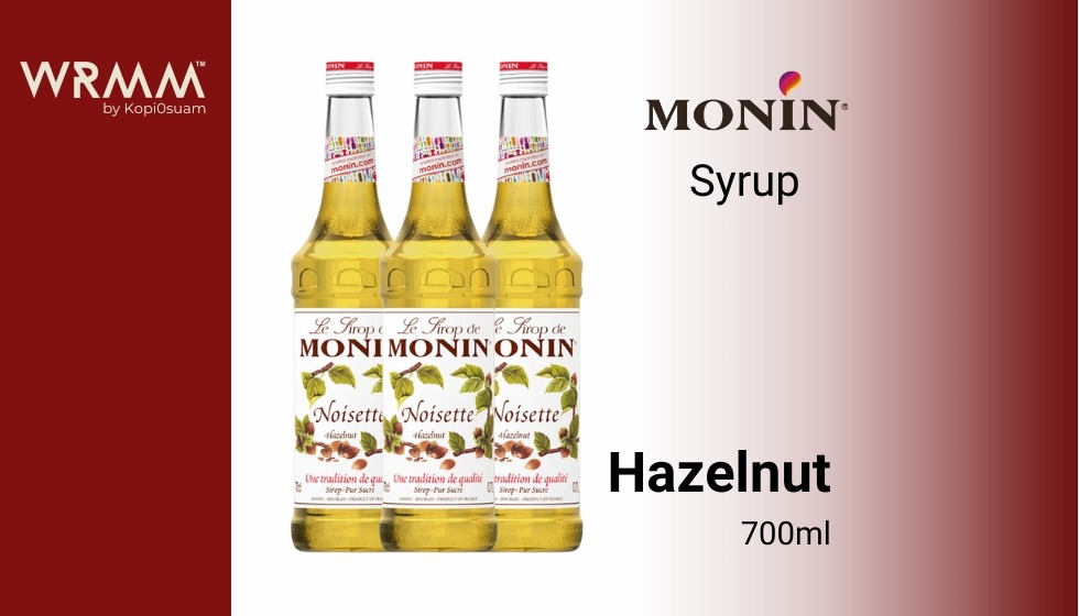 MONIN SYRUP HAZELNUT 700ML x 3 Unit